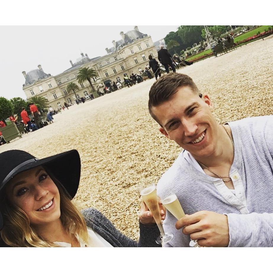 2016 - Our first day on our first RIFT soccer (and European) trip together! Zach surprised Kendal with a surprise picnic in the park in Paris, France