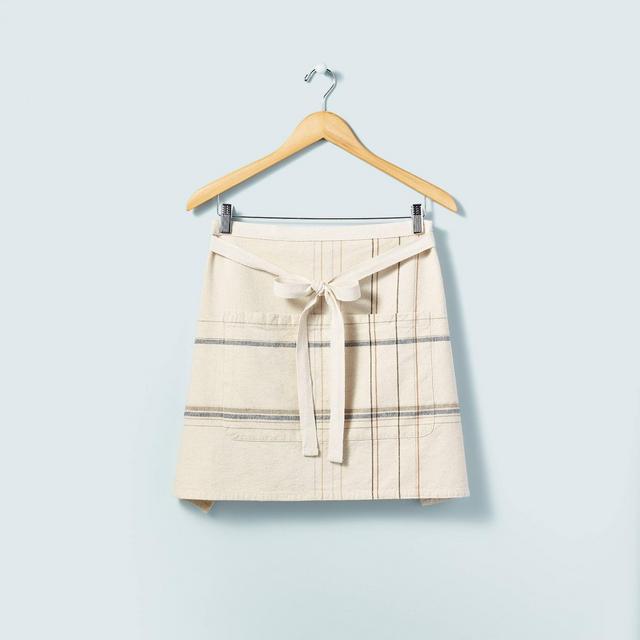 Thin Stripe Plaid Waist Apron Blue/Natural - Hearth & Hand™ with Magnolia