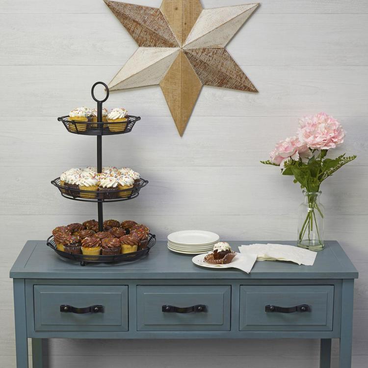 Mikasa, Gourmet Basics Tulsa Adjustable 3-Tier Pastry Stand | Zola