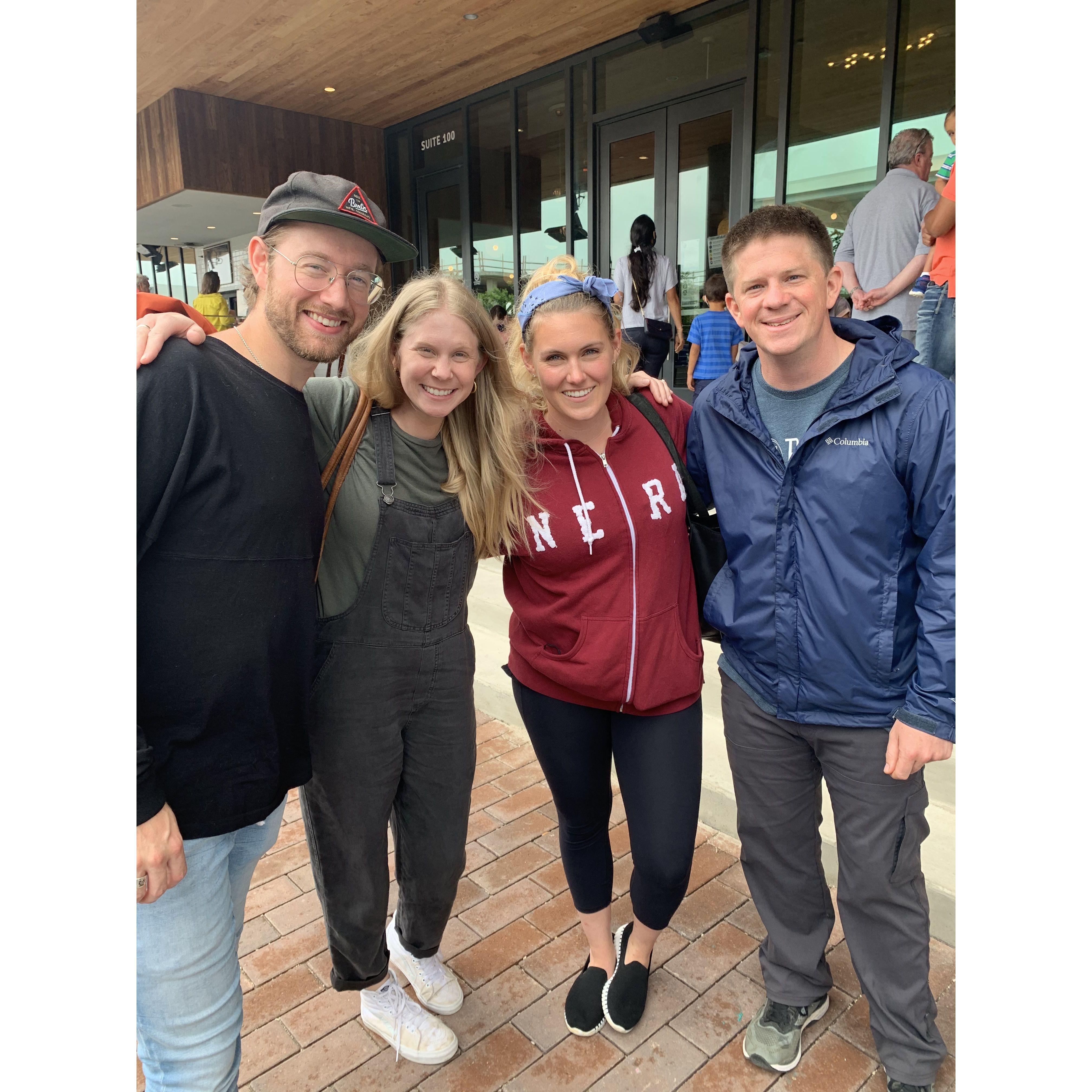 Daniel's sister and brother in law drove hours to have lunch with us before we left for deployment