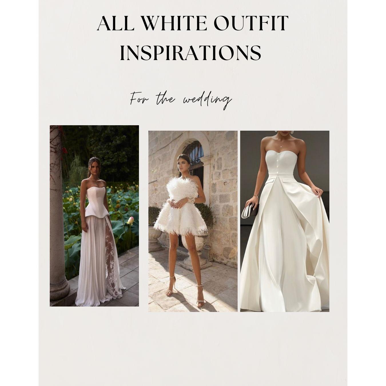 We have provided additional inspiration for the women as well. Please ensure you are dressed in ALL WHITE FORMAL wear.