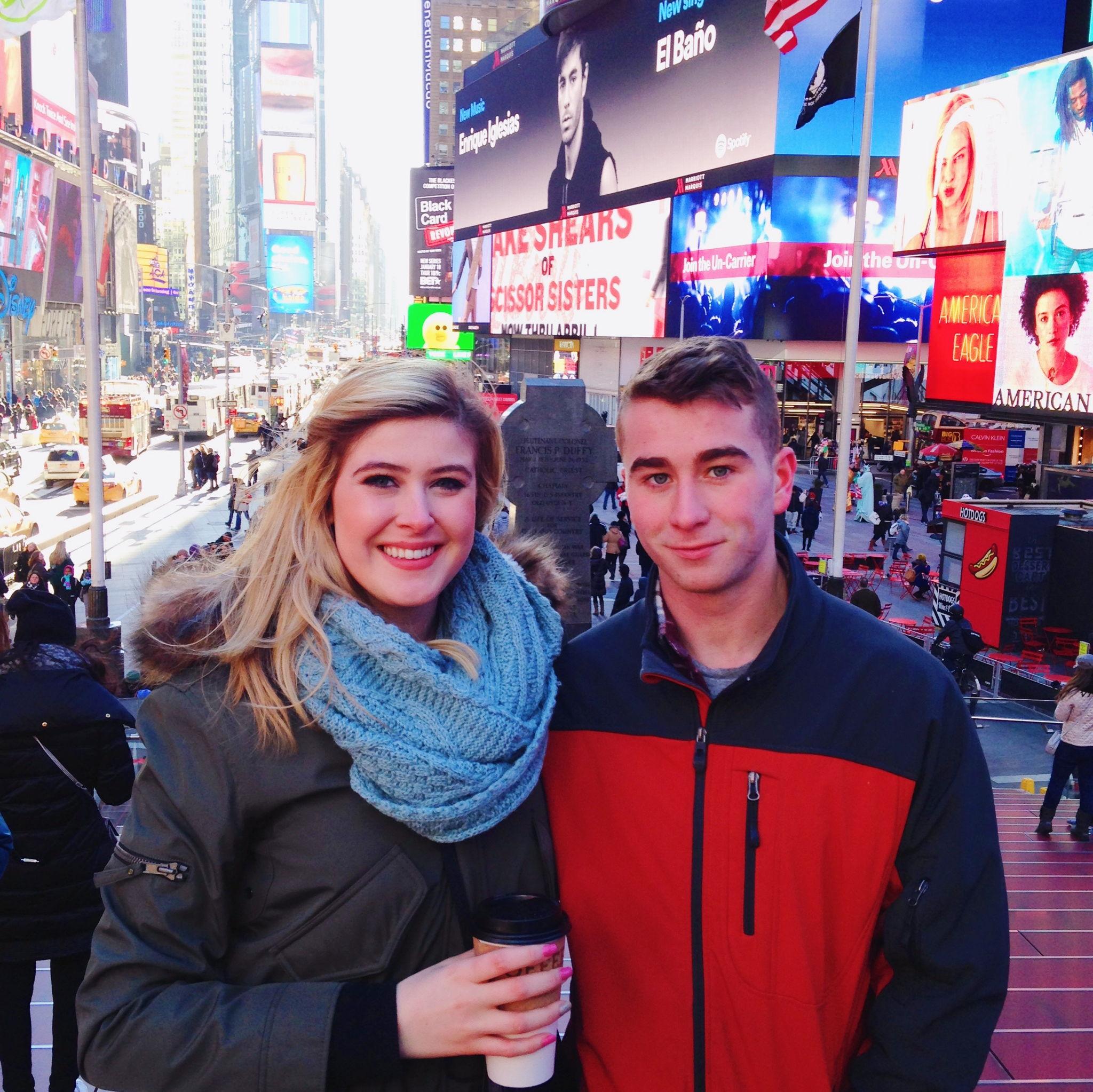 Ethan visited Alex in NYC for the first time over college winter break-January 2018