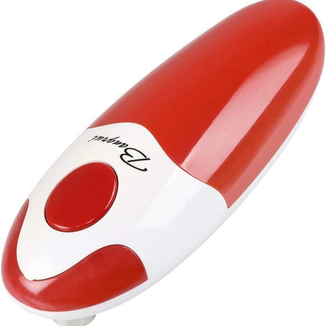 Kitchen Automatic Safety Cordless One Tin Touch Electric Can Opener&Bangrui Professional Electric Can Opener.One-touch switch .Smooth can edge.Being friendly to left-hander and arthritics! (Red)