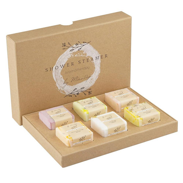 MimoPop Premium Organic Shower Steamer- Shower Steamers Aromatherapy Essential Oil Infused, 6 Cubes Body Restore Shower Steamers Spa Gifts for Women, Shower Bomb