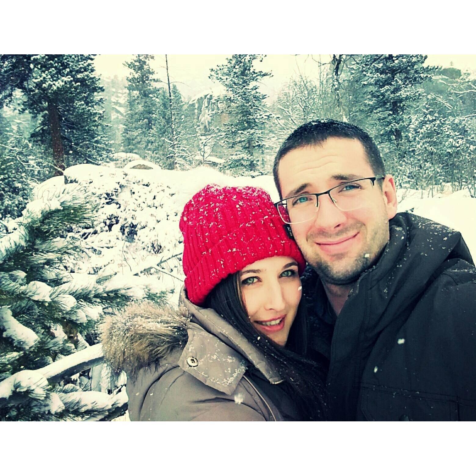 In Estes Park, earlier in the day before Doyle proposed.