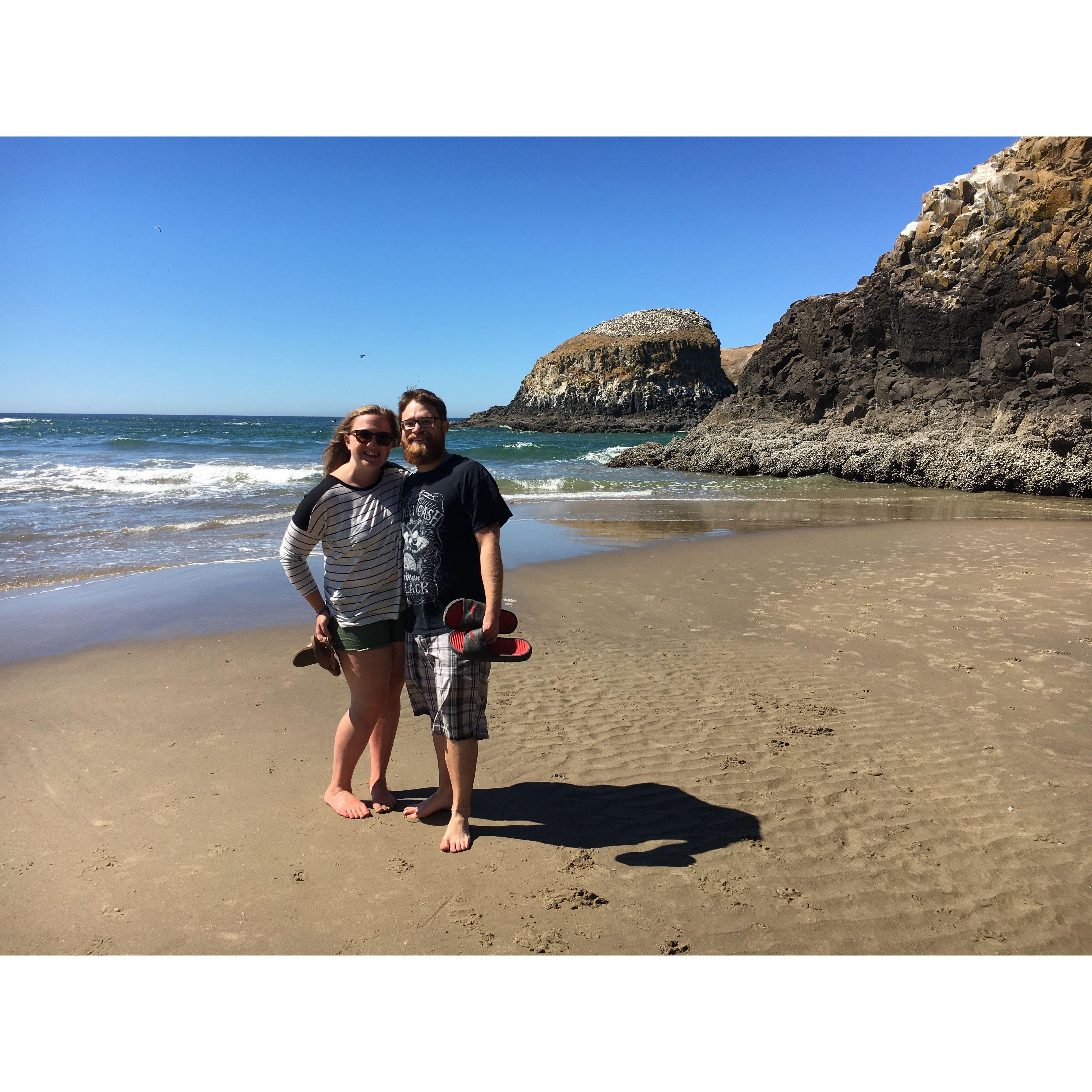 First weekend away together at Cannon Beach