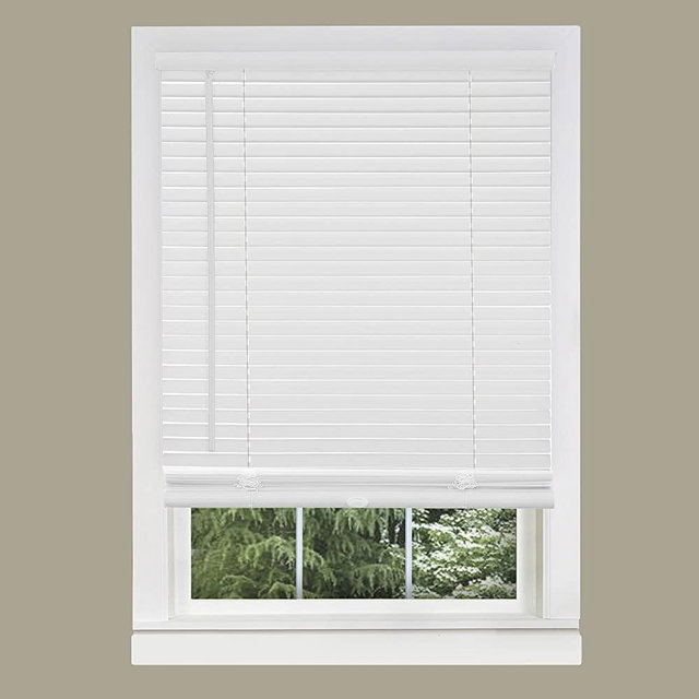 Achim Home Furnishings Cordless Morningstar 1" Light Filtering Mini Blind, Width 35inch, Pearl White