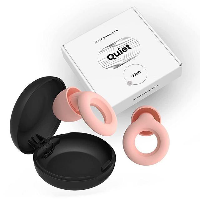 Loop Quiet Noise Reduction Earplugs – Super Soft, Reusable Hearing Protection in Flexible Silicone for Sleep, Noise Sensitivity & Flights - 8 Ear Tips in XS/S/M/L – 27dB Noise Cancelling - Pink
