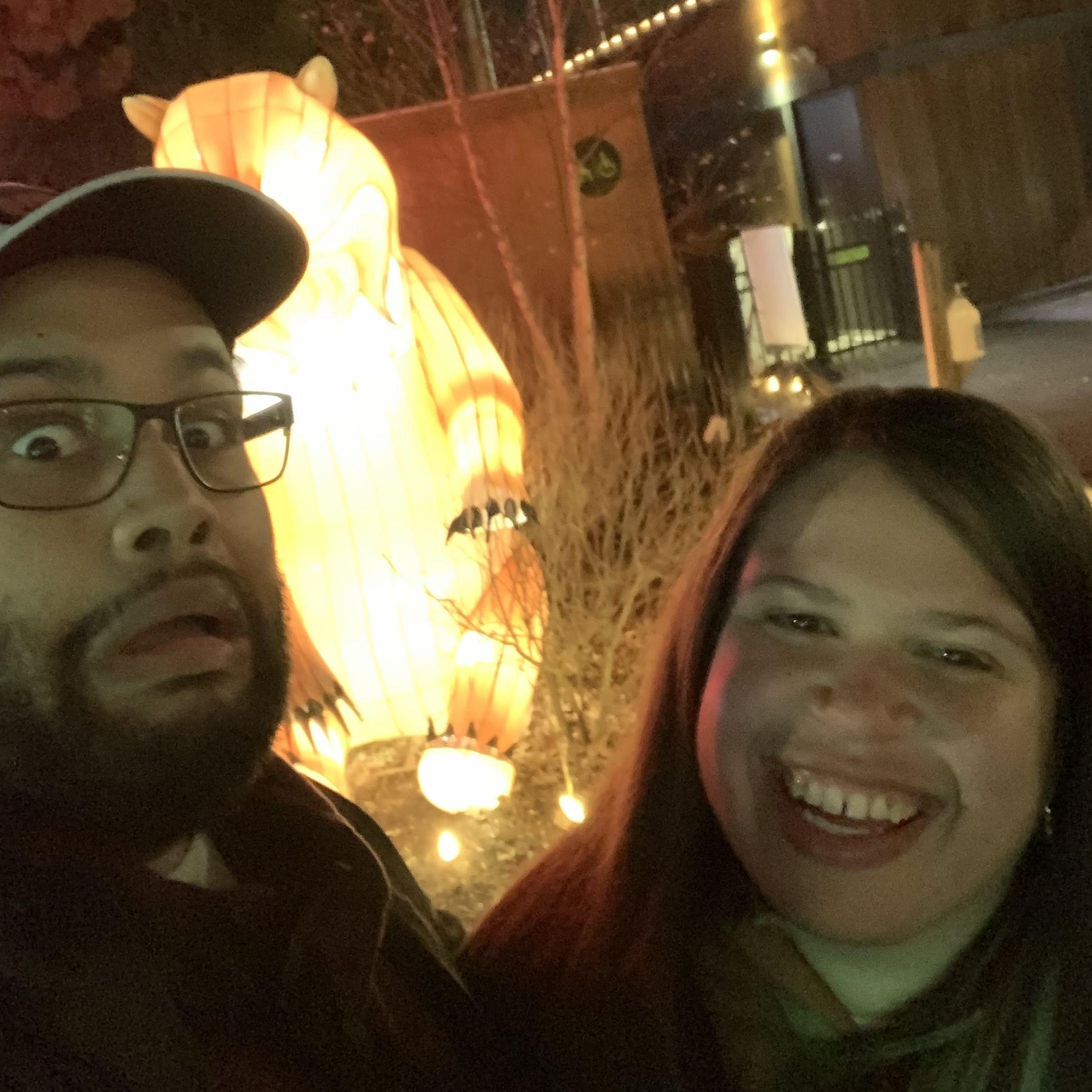 Visiting the Stone Zoo.