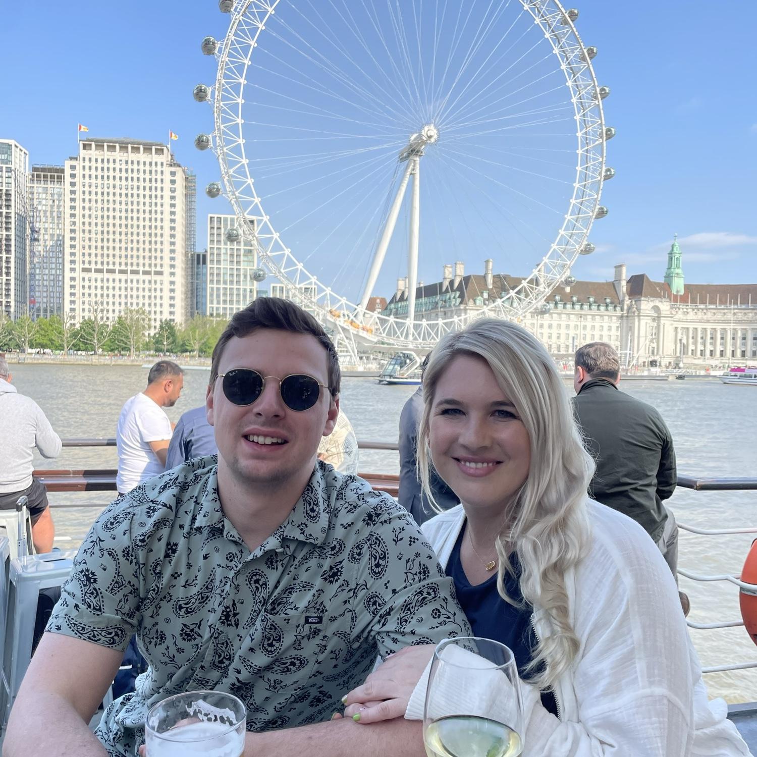 London for Parker's college graduation trip (2023).
