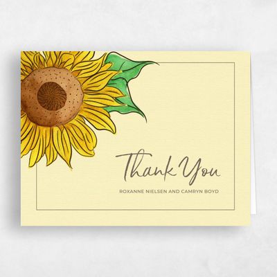 Yellow Wedding Thank You - Bonnie