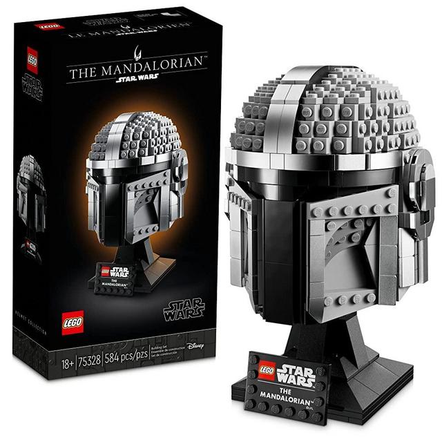 LEGO Star Wars The Mandalorian Helmet 75328 Creative Building Kit for Adults; Collectible Build-and-Display Model; Fun, Birthday Present or Surprise Treat for Fans (584 Pieces)