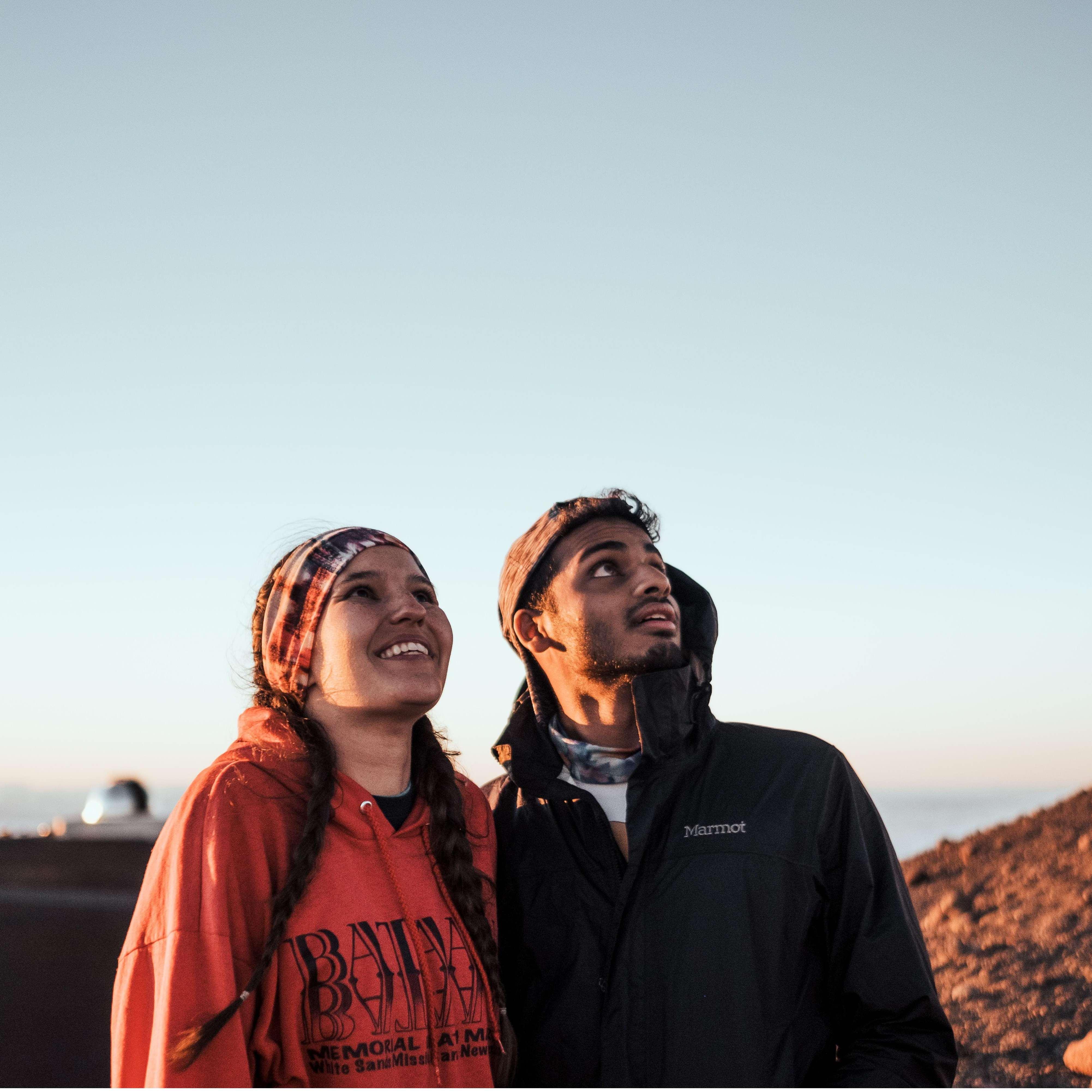 Taken at the top of Mauna Kea in Hawai'i, one of our favorite vacations that we've been on together.