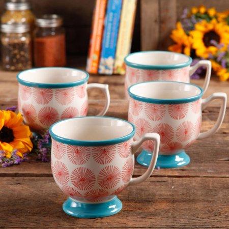 The Pioneer Woman Happiness 4-Piece 15-Ounce Coffee Cup Set