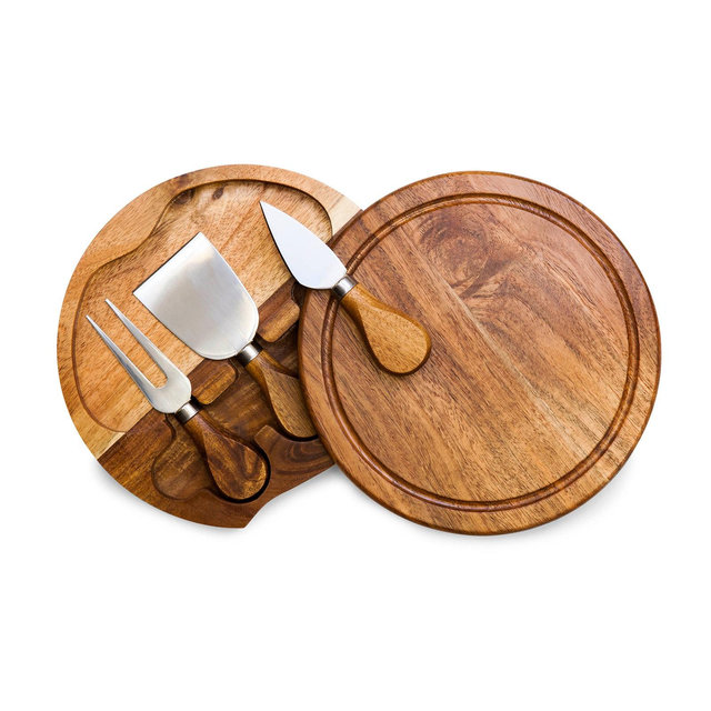 Toscana by Picnic Time Acacia Brie Cheese Cutting Board & Tools Set