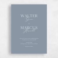 Blue Wedding Invitation - Olaya Classic