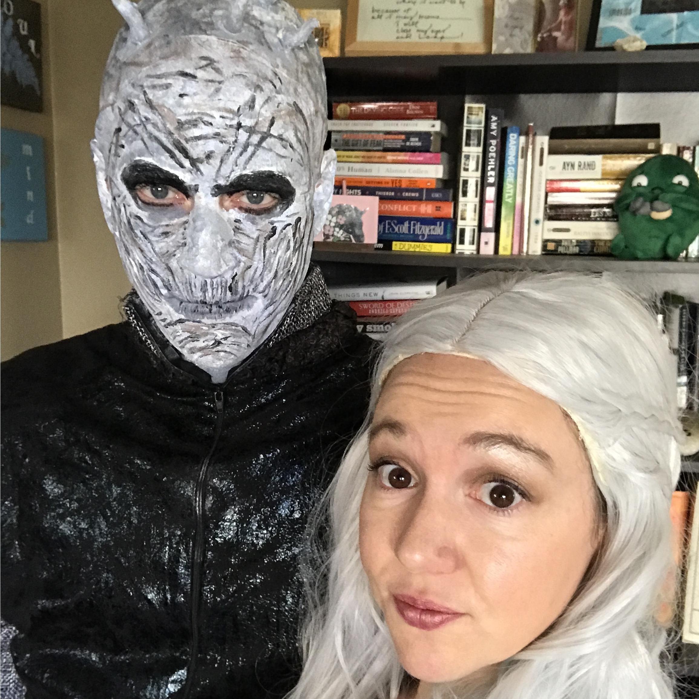 The Night King and Danerys Targaryen preparing to host their guests for a Game of Thrones Giving in November 2017.