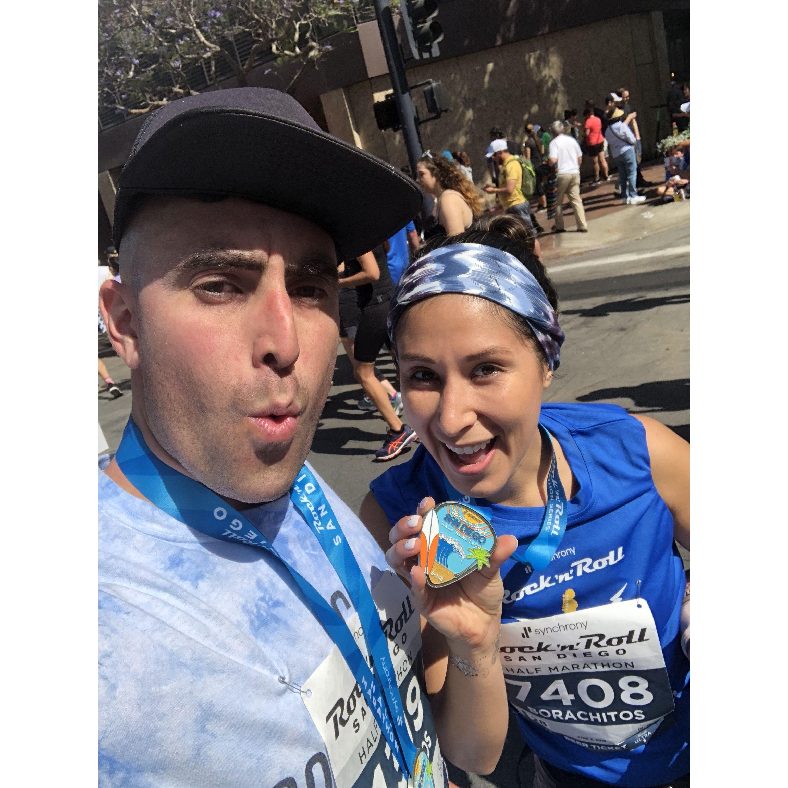 Our first and last half marathon