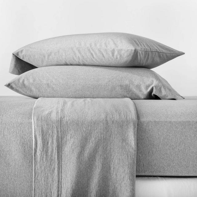 King Jersey Solid Sheet Set Light Gray - Casaluna™