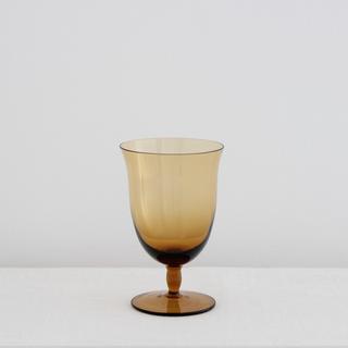 Amber Goblet Water Glass 4-Piece Set