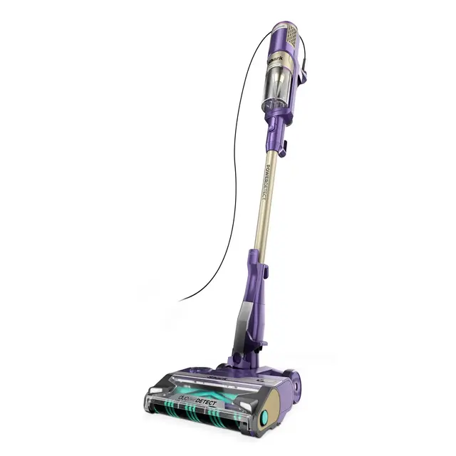 Shark PowerDetect Ultra-Light Corded Stick Vacuum with DuoClean Detect Technology and Self-Cleaning Brushroll Purple HZ4002