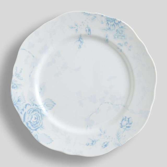LoveShackFancy Blue Rose Melamine Salad Plates, Set of 4 - Blue