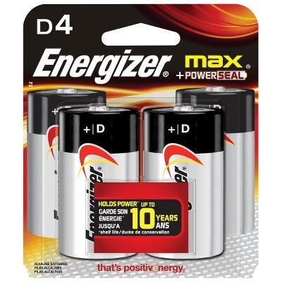 Energizer MAX D 4-pk. Alkaline Top Batteries