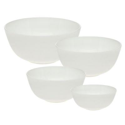 Godinger Bone China Nesting Serve Bowls in White (Set of 4)