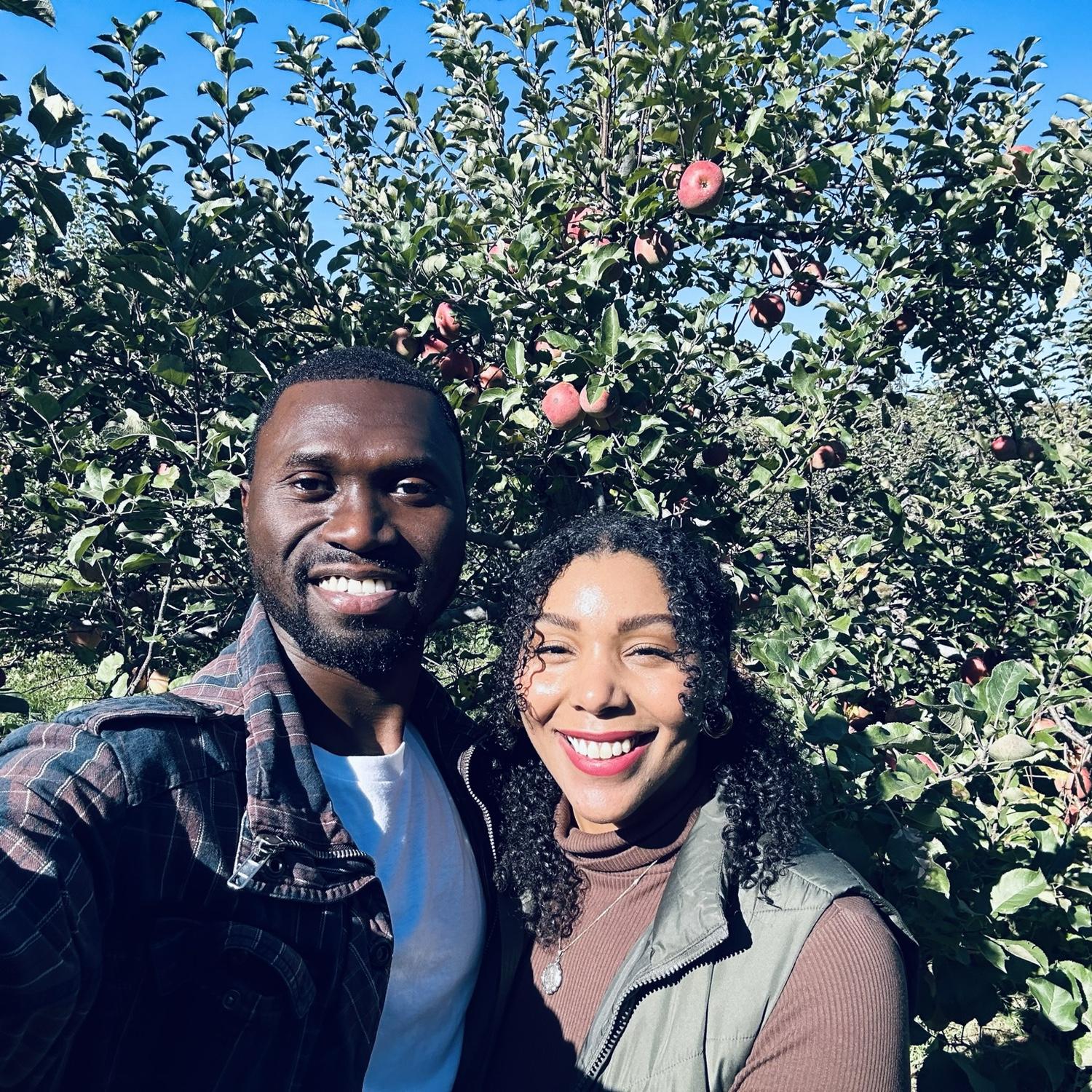 First apple picking trip as a couple