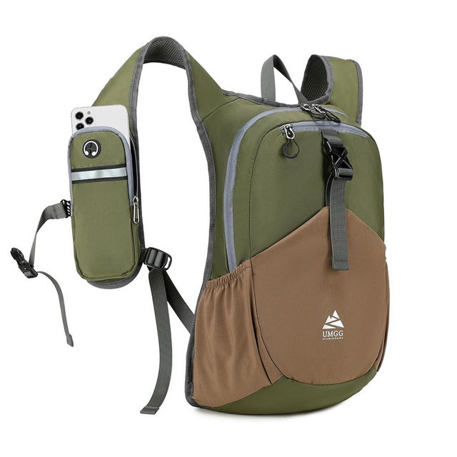 UtiaMiaoGonGo 15L Small Hiking Backpack for Men Women Lightweight Packable Backpack Foldable Casual Daypack for Camping Travel Outdoor, Green