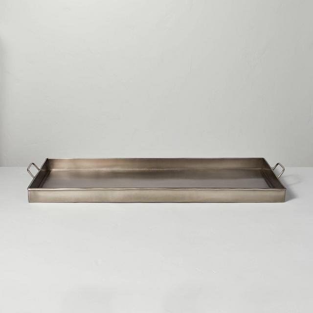 Sheet Metal Boot Tray Rumbled Silver - Hearth & Hand™ with Magnolia