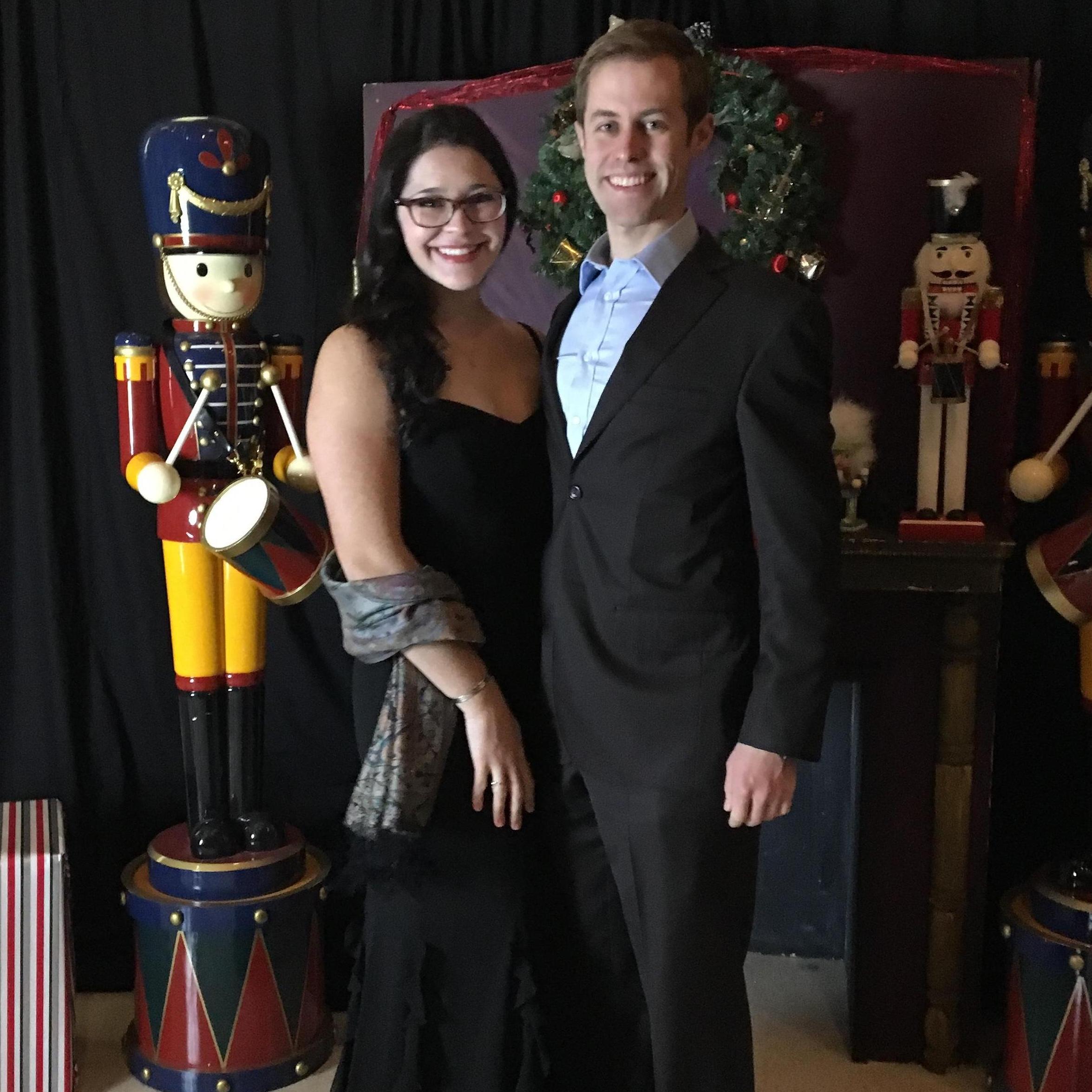 Dressed up for the Nutcracker ballet!