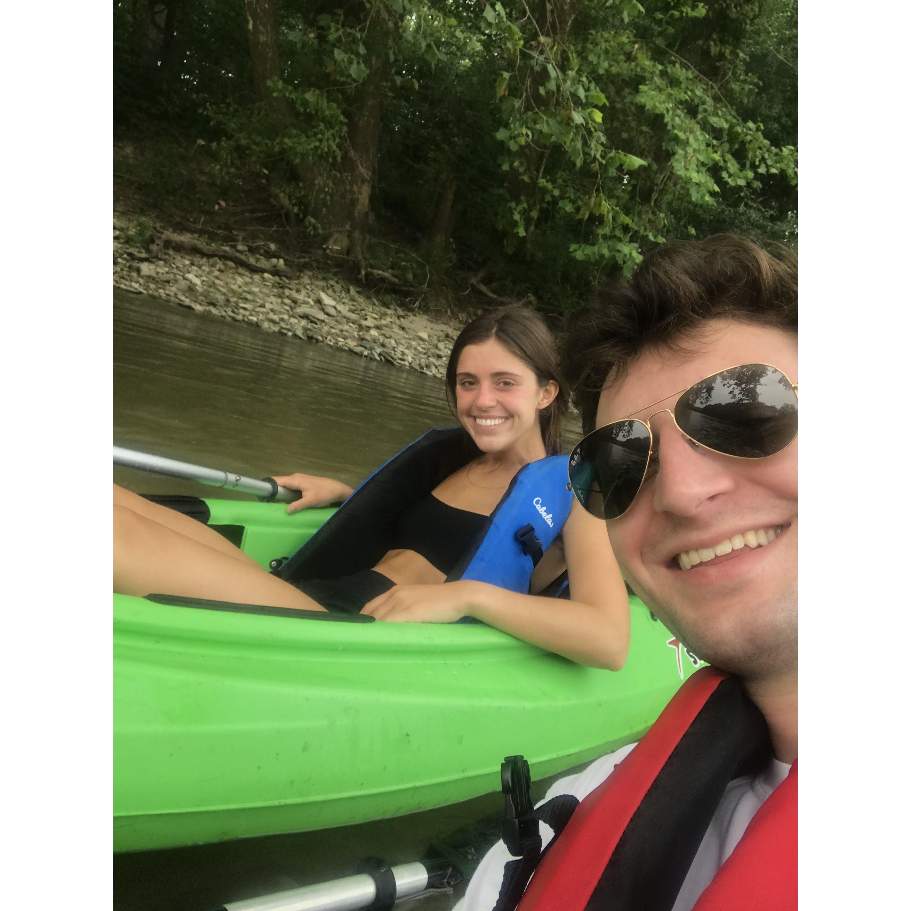 Kayaking together on the Little Miami