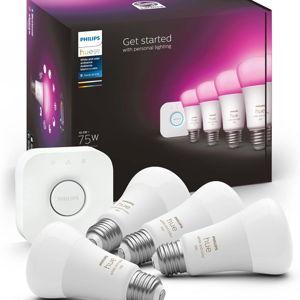 Philips Hue Smart Light Starter Kit - Color Ambiance Bulbs