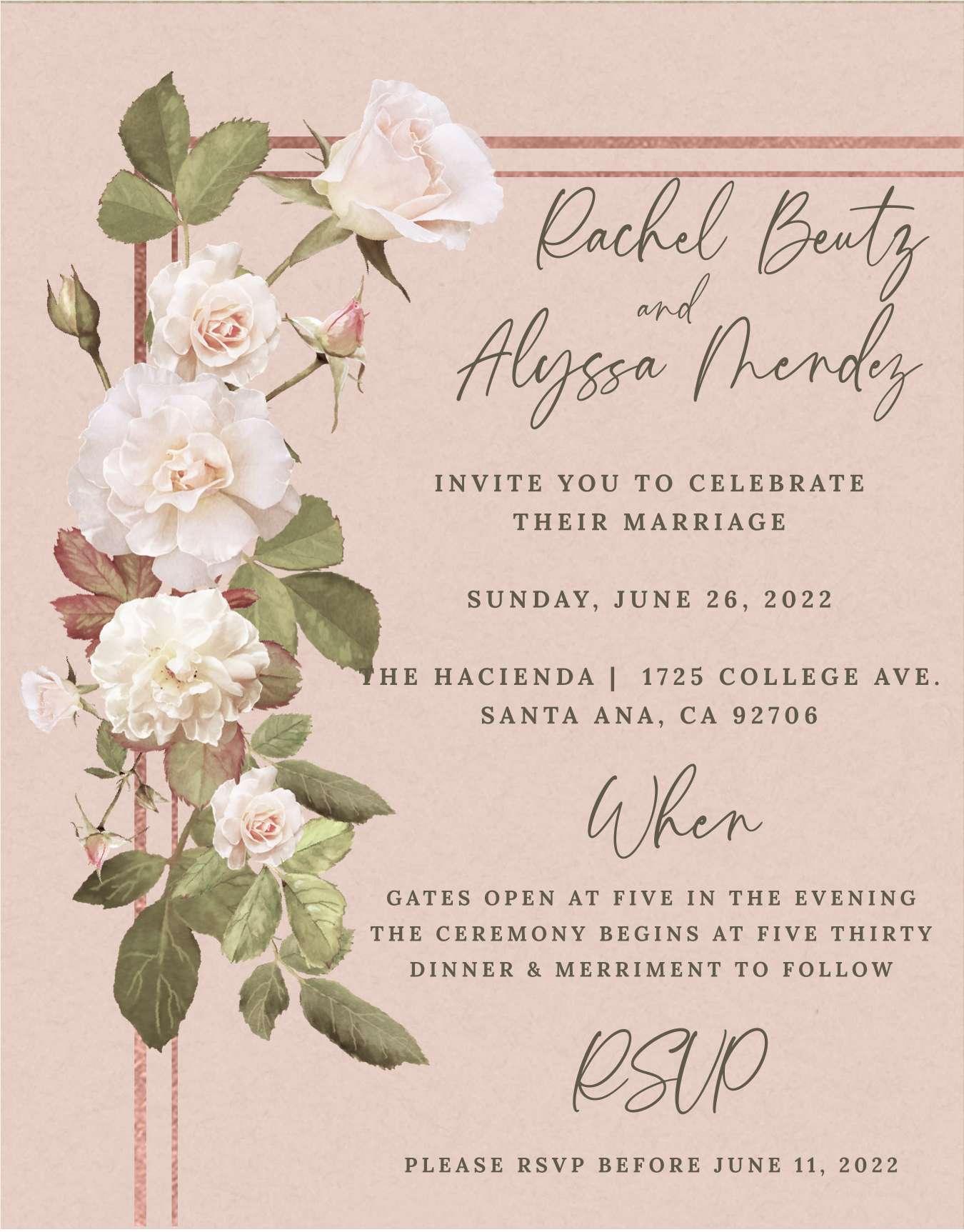 The Wedding Website of Rachel Beutz and Alyssa Mendez