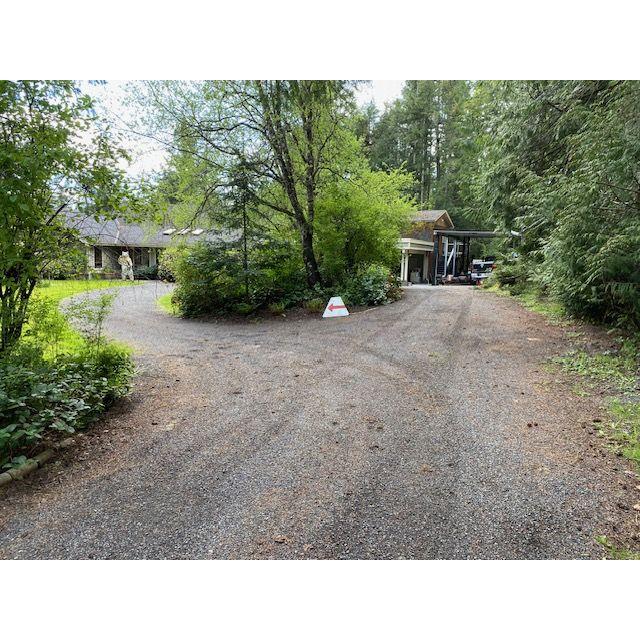 Driveway and house