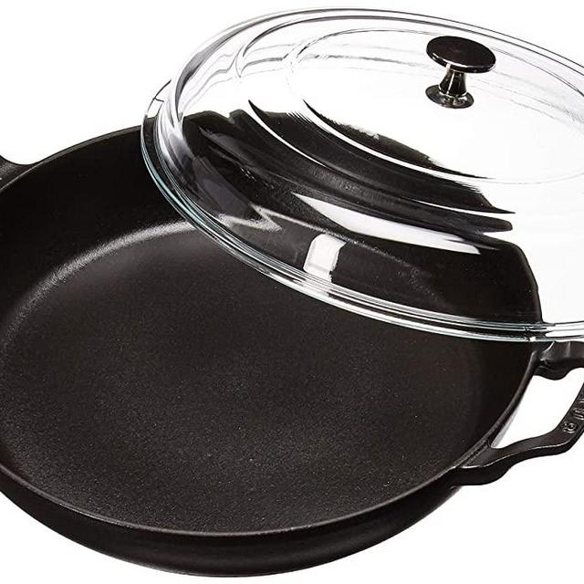 STAUB Braiser with Glass Lid, 3.5-Qt, Matte Black