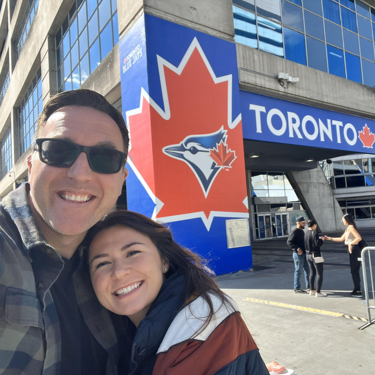At the Skydome, home of the Blue Jays in Toronto during Paulina's first time visiting Canada.