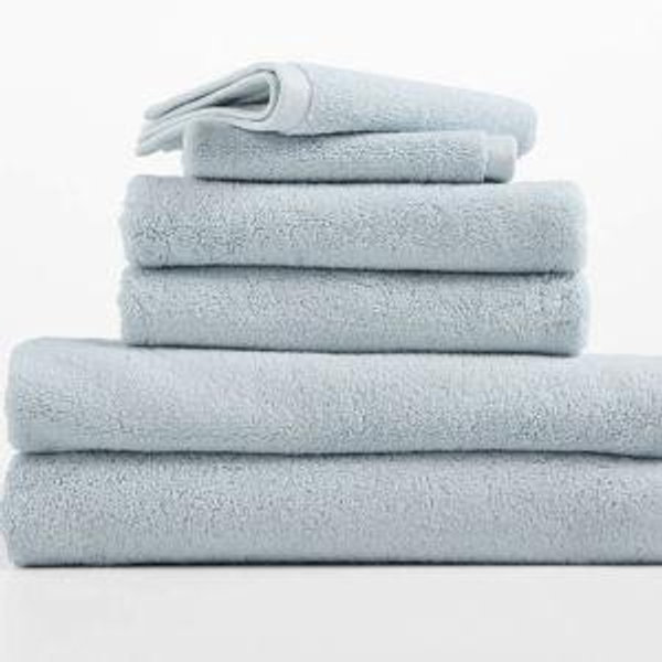 blue bath towel set