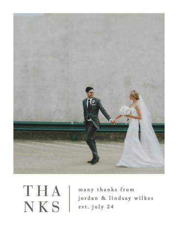 Stacked date Wedding Thank You Cards