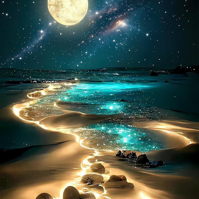 Moonlight Jigsaw Puzzles for Adults 1000 Pieces, Sparkling Beach Nature Landscape 1000 Piece Puzzle for Adults, Fun Hard Difficult Impossible Challenging Jigsaw Puzzles 1000 Pieces