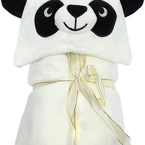 Panda Hooded Baby Towel For Boys and Girls (35&quot; x 35&quot;) -Soft and Absorbent Baby Bath Towel -Thick (500gsm) Baby Towel -Antibacterial and Hypoallergenic Baby Hooded Towel -For Age (1 - 36 months)