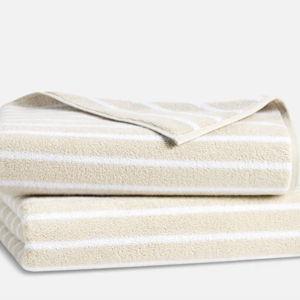 Super-Plush Turkish Cotton Bath Sheets (Striped Stone)