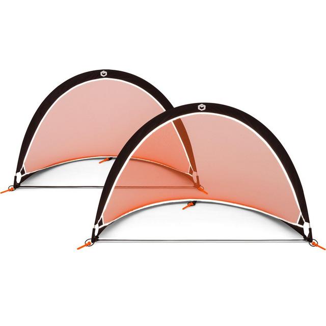 GOLME PRO Pop Up Soccer Goal - Two Portable Soccer Nets with Carry Bag - Sizes 2.5’, 4’ and 6’