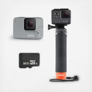 HERO7 White with Micro SD Card and The Handler