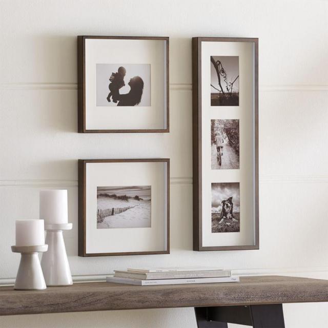 Brushed Antique Bronze Picture Frame Gallery, Set of 3