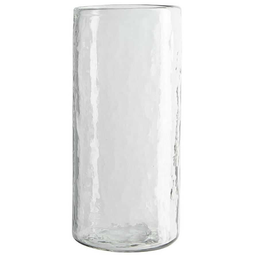 Hammered Drinking Glasses - Set of 4 - Tall (18.6 oz), Clear
