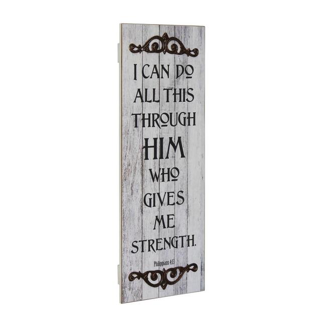 Rustic Decorative Painted Philippians Wall Art Gray - Stonebriar Collection