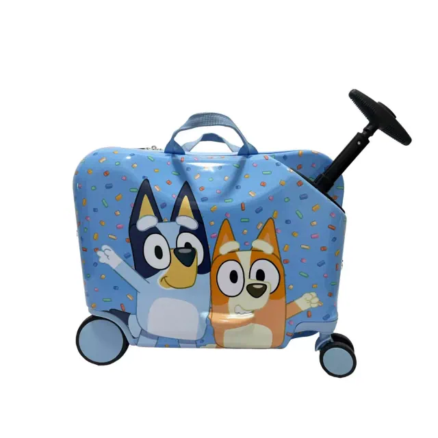 Disney Kids' Bluey Hardside Ride-On Spinner Suitcase - Blue