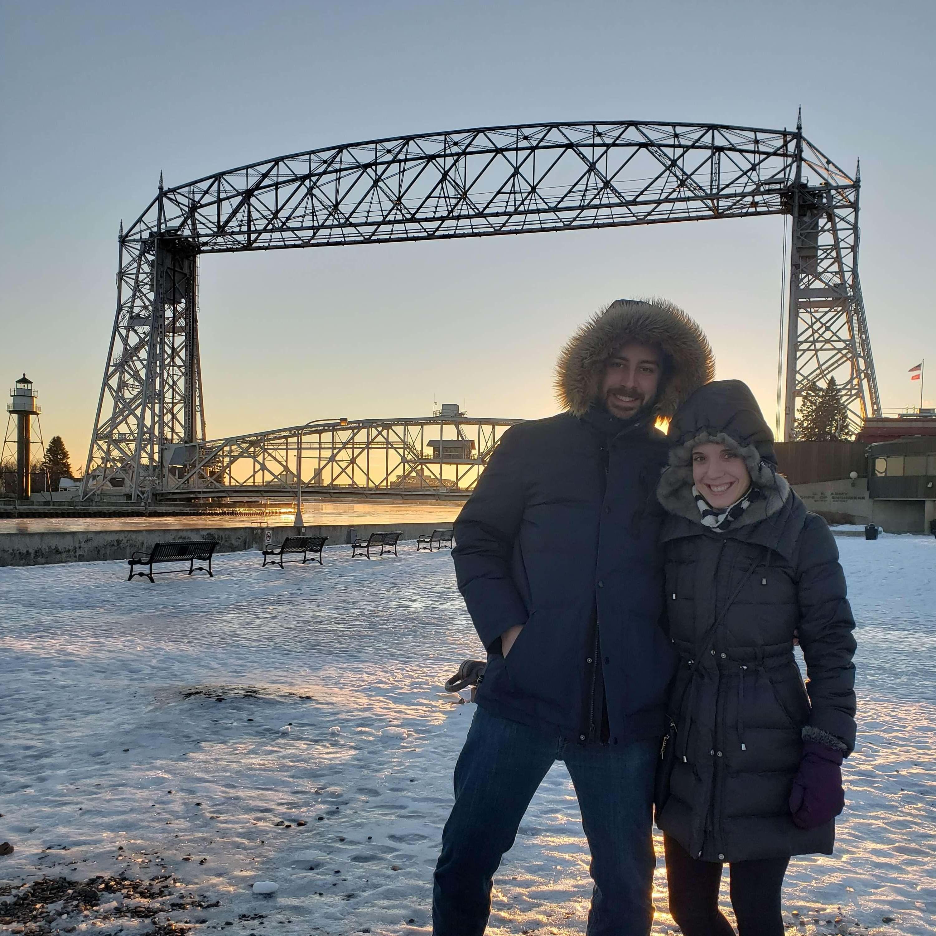 Duluth at sunset (in -20 weather)